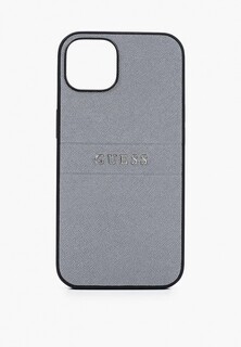 Чехол для iPhone Guess 13, PU Saffiano with metal logo Grey