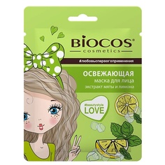 Маска для лица BIOCOS Тканевая мacка для лица Освежающая Refreshing