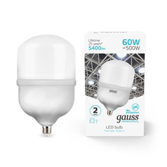 Лампа Gauss Elementary LED T160 E27 60W 5400lm 5400lm 180-240V 4000K