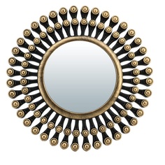 Зеркало декоративное "Дижон", бронза, 25 см, D зеркала 13 см QY