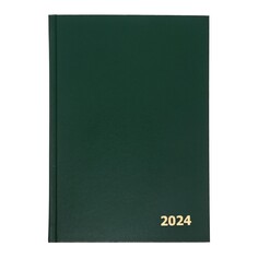 Ежедневник датированный 2024 года а5 168 листов, бумвинил, зеленый Calligrata