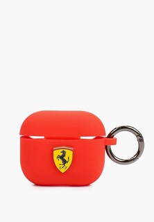 Чехол для наушников Ferrari Airpods 3, Silicone case with ring Red