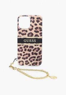 Чехол для iPhone Guess 13 Pro Max, PC/TPU Leopard Hard +Gold charm