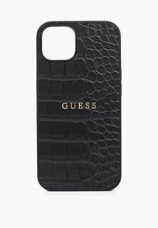 Чехол для iPhone Guess 13, PU Croco with metal logo Black