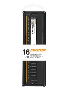 Модуль памяти Digma DDR4 DIMM 3200MHz PC4-25600 CL22 - 16Gb DGMAD43200016D