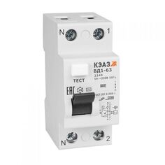 Автоматический выключатель дифф. тока (АВДТ) КЭАЗ 221929 без защиты от сверхтоков ВД1-63-2232-А-УХЛ4 (2P, 32, 30mA)