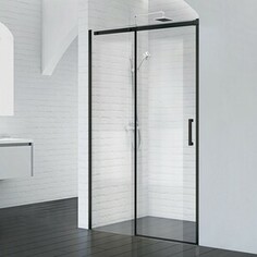 Душевая дверь BelBagno Acqua BF-1 140х195 прозрачная, черная (ACQUA-BF-1-140-C-NERO)