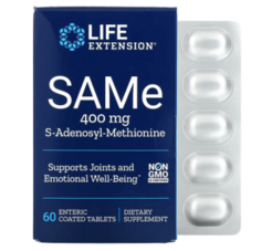 SAMe S-аденозил-метионин Life Extension 400 мг, 60 таблеток