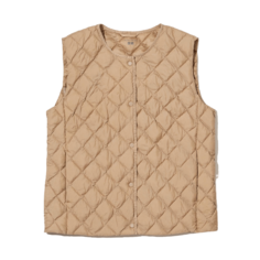 Жилет утепленный Uniqlo Warm padded quilted, бежевый