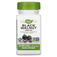 Nature&apos;s Way скорлупа черного ореха 500 мг, 100 вегетарианских капсул
