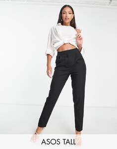 Черные зауженные брюки ASOS DESIGN Tall smart smart