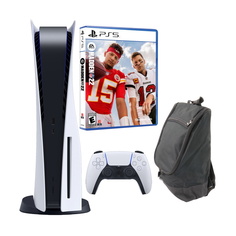 Игровая консоль Sony Playstation 5 Console Standard Edition + игра Madden NFL 22 + сумка для переноски, 825 ГБ, белый