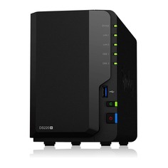 Сетевое хранилище Synology DiskStation DS220+, 2 отсека, без дисков, черный