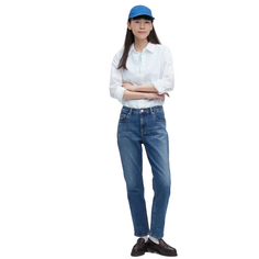 Джинсы Uniqlo Slim Fit Straight Leg, голубой