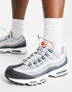 Базовые кроссовки Nike Air Max 95 из чистой платины и зеленого цвета