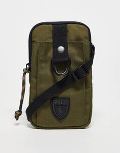Полетная сумка Polo Ralph Lauren оливково-зеленого цвета с логотипом
