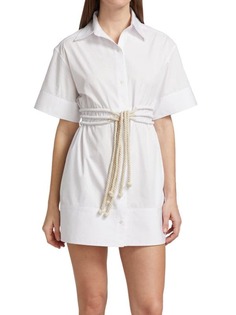 Мини-платье-рубашка fiona с веревочным поясом AKNVAS Pearl