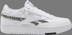 Кроссовки wmns club c double &apos;cheetah print&apos; Reebok, белый