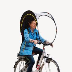 Велосипедная защита от дождя, которая заменяет одежду от дождя (дождевик-пончо от дождя). BUB-UP, черный / желтый / желтый