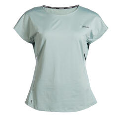 Теннисная футболка женская - Dry Soft 500 серо-зеленая ARTENGO, серо-зеленый