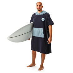 Пончо Surfing 500 Women/Men Print Fish OLAIAN, темно-синий/светло-серый синий