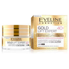 Eveline Cosmetics Gold Lift Expert 40+ роскошная укрепляющая крем-сыворотка с 24-каратным золотом день/ночь 50мл