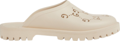 Сандалии Gucci Slip On Sandal Cut Out Monogram - Mystic White, белый