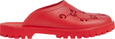 Сандалии Gucci Slip-On Sandal Deep Coral, красный