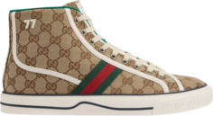 Кроссовки Gucci Tennis 1977 High Beige Ebony, бежевый