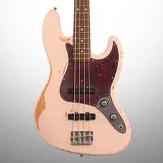 Бас-гитара Fender Flea Jazz Electric Bass (с чехлом), розовый цвет Roadworn Shell Flea Jazz Bass