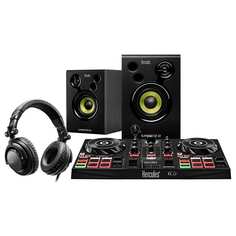 Hercules DJLearning Kit с контроллером DJControl Inpulse 200, мониторными динамиками DJMonitor 32 и наушниками HDP DJ45 DJ-Learning-Kit