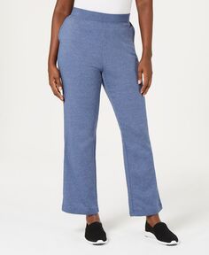Однотонные брюки без застежек со средней посадкой из флисового трикотажа, созданные для macy&apos;s Karen Scott, мульти