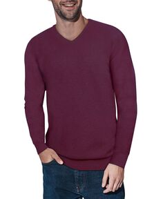 Мужской базовый пуловер с v-образным вырезом, свитер средней плотности X-Ray, розовый