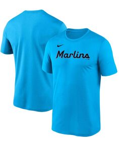 Мужская синяя футболка miami marlins wordmark legend Nike, синий