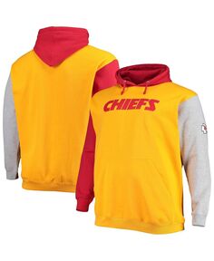 Мужская красная и желтая толстовка с капюшоном kansas city chiefs big and tall pullover Profile