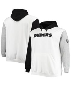 Мужская черно-белая толстовка с капюшоном las vegas raiders big and tall pullover Profile, черно-белый