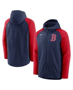 Мужская темно-синяя с красным куртка boston red sox authentic collection с капюшоном на молнии во всю длину Nike, мульти