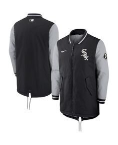 Мужская черная куртка chicago white sox dugout performance с молнией во всю длину Nike, черный