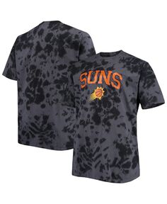 Мужская черная футболка phoenix suns big and tall marble dye tonal performance Profile, черный