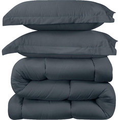 Комплект двуспального постельного белья из 3 предметов Utopia King, серый