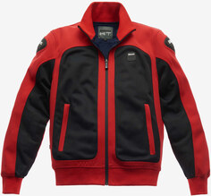Мотоциклетная текстильная куртка Blauer Easy Air Proс протектором плеч, черный/красный