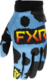 Перчатки FXR Reflex 2023 для мотокросса, синий/желтый/черный