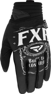 Перчатки FXR Prime Conquer для мотокросса, черный/белый