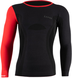 Рубашка Lenz 6.0 Merino Crew Neck Функциональная, черно-красная