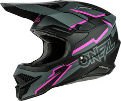 Шлем Oneal 3Series Voltage для мотокросса, черный/розовый O'neal