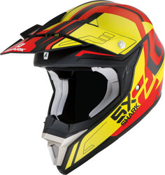 Шлем Shark Sx2 Bhauw Mat с логотипом, красный/желтый