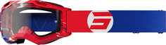 Мотоциклетные очки Shot Assault 2.0 Focus с логотипом, красный/синий