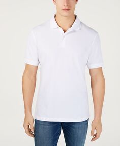 Мужская эластичная футболка-поло классического кроя, созданная для macy&apos;s Club Room, белый