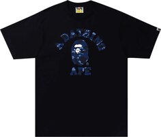 Футболка BAPE Color Camo A College Tee &apos;Black/Navy&apos;, черный