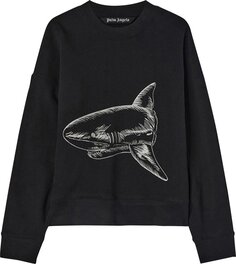 Толстовка Palm Angels Split Shark Crew &apos;Black&apos;, черный